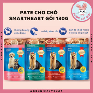 Pate smartheart gói 130g, pate cho chó đủ vị thơm ngon nhiều dinh dưỡng - bunnie cat shop