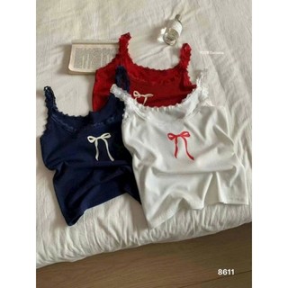 Áo 2 dây nơ pha ren hàng QC