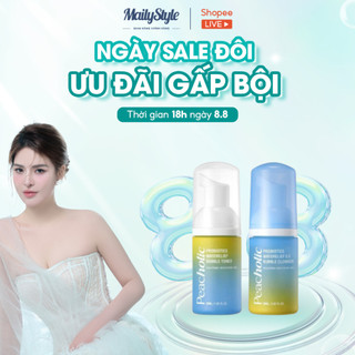 S74_ combo 1 chai sữa rửa mặt peacholic mini 30ml + 1 chai toner peacholic mini 30ml bao bì mới
