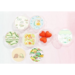 Bộ tẩy hoa quả trái tim quả bơ avocado kèm hộp TI13 hộp gôm cute tẩy dễ thương