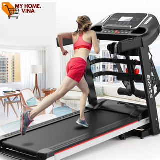 Máy chạy bộ tại nhà gấp gọn HP03 Chính Hãng, Máy chạy bộ đa năng gấp gọn tại nhà kèm dây đai bụng