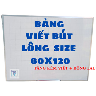 Bảng Trắng Mica 80x120cm Viết Bút Lông Viền Nhôm - bảng treo tường - kèm viết và bông lau
