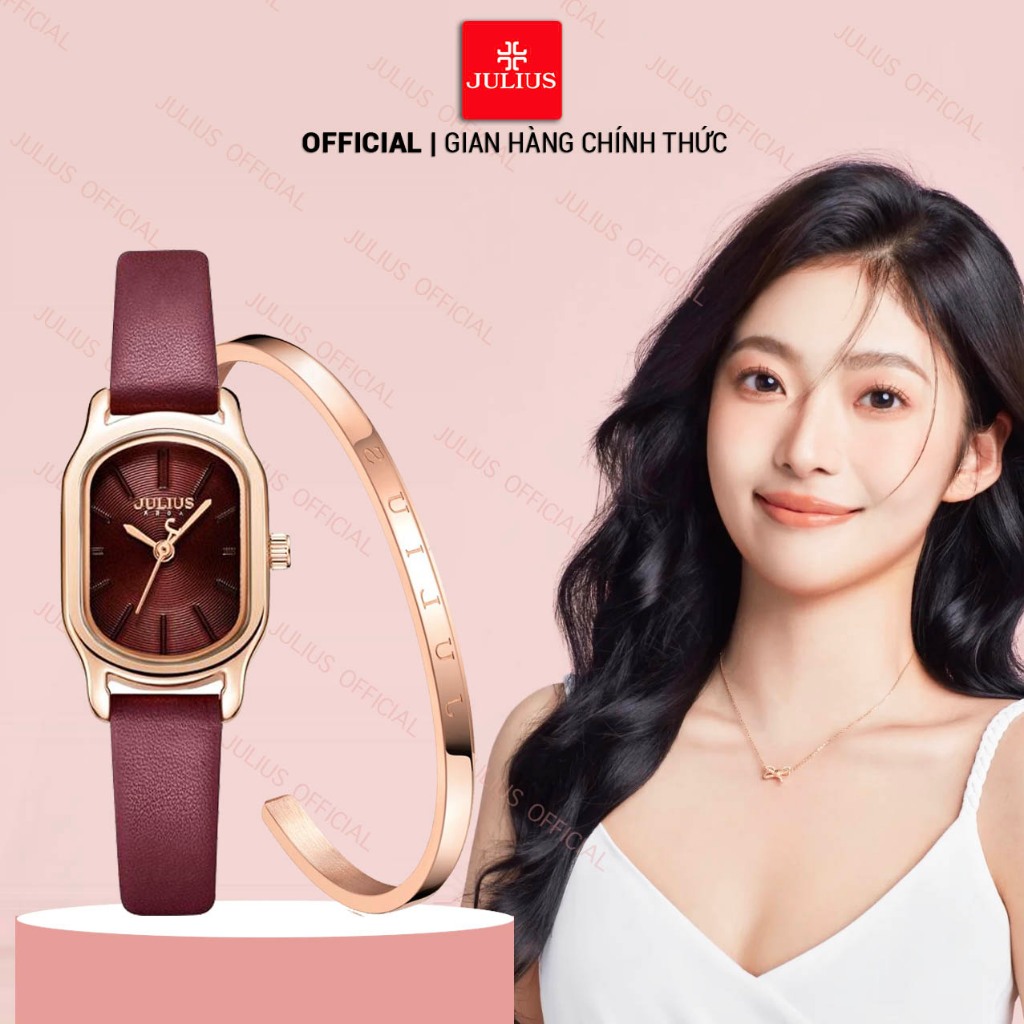 Combo đồng hồ nữ Julius JA-1112 + vòng tay | Julius Official