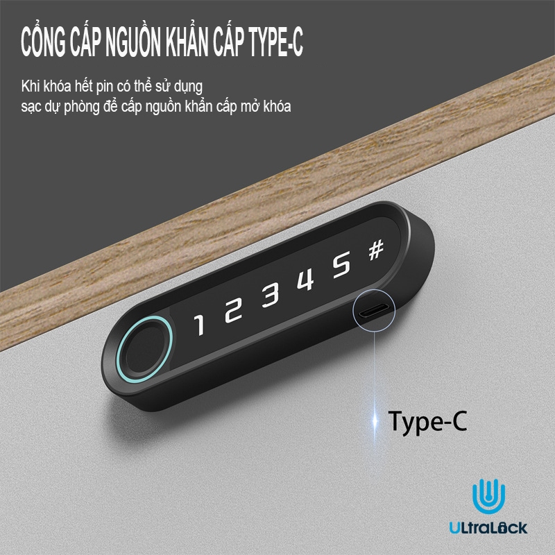   Tặng kèm Pin  Khóa tủ thông minh Ultralock 3 chức năng Vân tay + Mật khẩu + Thẻ từ Phiên bản đứng và ngang 