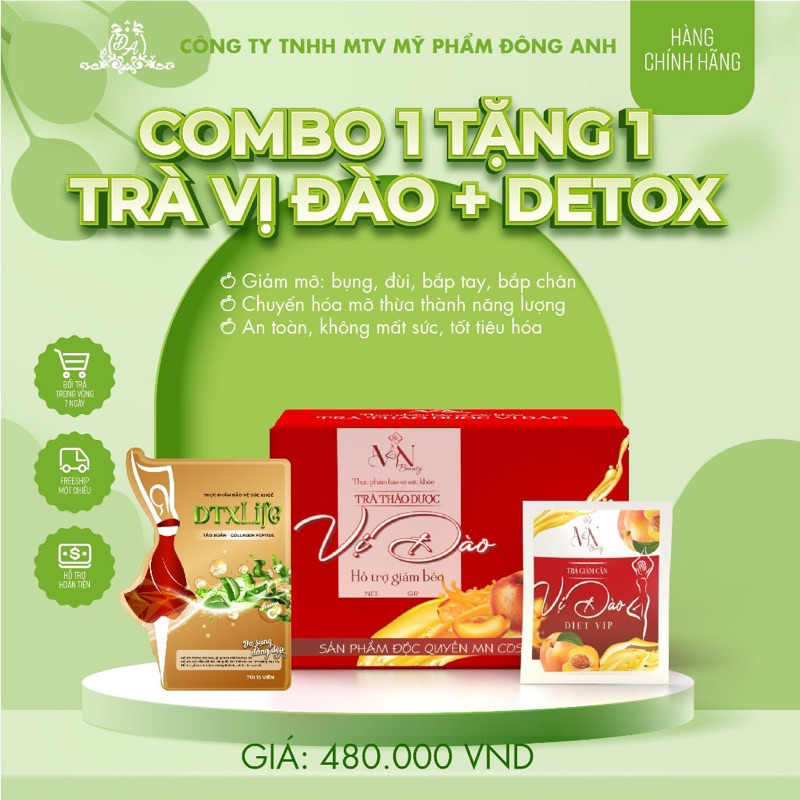 TRÀ GIẢM CÂN VỊ ĐÀO MN BEAUTY GROUP