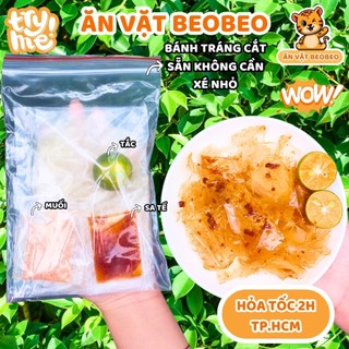 Bánh tráng trộn sa tế - vị chua, cay, mặn vừa phải siêu ngon | ăn vặt beobeo
