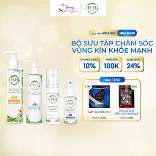 COMBO 4 SẢN PHẨM HH Dung dịch vệ sinh phụ nữ + xịt phụ khoa + kem dưỡng trắng + nước giặt nội y