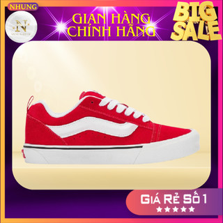 Giày vans knu skool red authentic. giày sneaker vans knu đỏ nam nữ. bao check