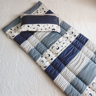 [Tặng túi PVC] Bộ nệm ngủ 1 người, Topper mỏng trải sàn, Đệm ngủ văn phòng gấp gọn cotton chần gòn Kimhome.