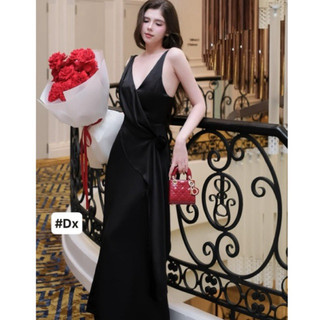 Váy lụa thiết kế dáng dài chất đanh dày mềm mịn g1