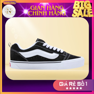 Giày vans knu skool black white authentic. giày vans knu đen trắng nam nữ full box. bao check