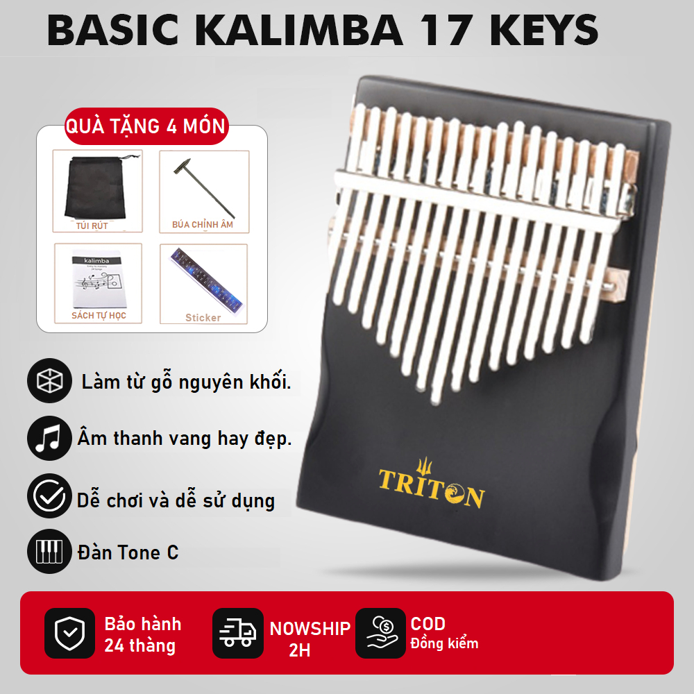  Đàn kalimba trong suốt pha lê TẶNG HỘP CHỐNG SỐC và 25 bài tab kalimba dễ đánh cho bạn mới tập chơi 