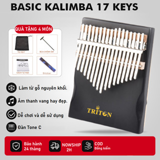 Đàn kalimba trong suốt pha lê TẶNG HỘP CHỐNG SỐC và 25 bài tab kalimba dễ đánh cho bạn mới tập chơi