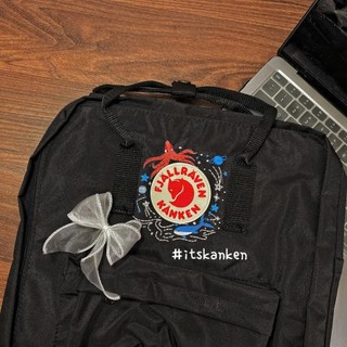 Balo Kanken Đen Unisex Hàng Sẵn Ship Hỏa Tốc (Custom Tên)