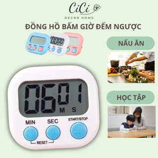 Đồng hồ để bàn đếm ngược bấm giờ hẹn nấu ăn, học tập,làm bánh, chơi thể thao, thông minh tiện lợi( Tặng kèm pin)