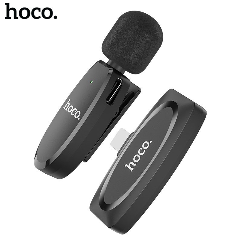 Mic cài áo Hoco L15 chân cắm LN dùng cho điện thoại để ghi âm và livestream, nhỏ gọn âm thanh trong 