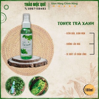 Toner tinh chất trà xanh Thảo Mộc Que bằng độ pH cho da mặt - Nước xịt khoáng dưỡng trắng da, se khít lỗ chân lông 100ml