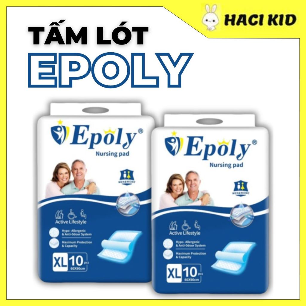 [FREESHIP] COMBO 100 Miếng Tấm - Đệm Lót Epoly / Ipaly Cho Người Già, Người Lớn, Phụ Nữ Sau Sinh Thấm Hút Tốt Giá Rẻ