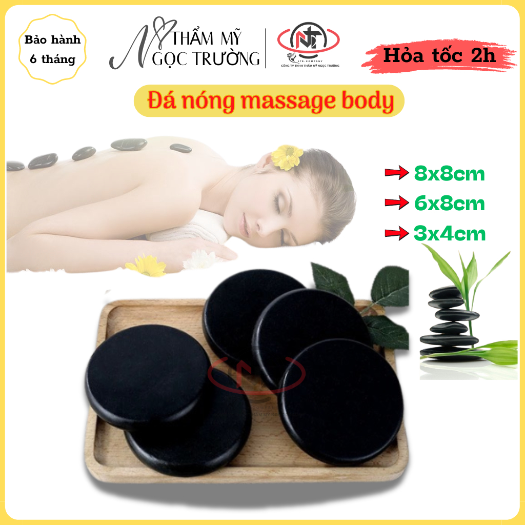Đá Nóng SPA Massage Đá Núi Lửa 8x8, 8x6, 3x4 (Tách lẻ viên)