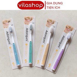 Bàn Chải Đánh Răng Người Lớn, Bàn Chải Răng Adonguni NO.025, Sợi Lông Siêu Mềm Giúp Bảo Vệ Nướu
