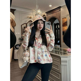 Áo Khoác Ngắn In Labubu Thuỳ Ngô Thanh Store