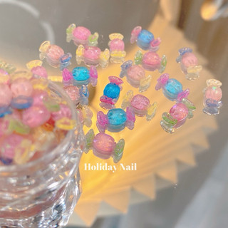 Holidaynail set 20 charm kẹo 7 màu nhí trang trí móng