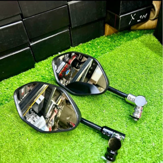 Gương gập,xoay 360 độ chân xoay nhôm cnc kèm kính kiểu ab zin