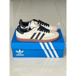 Giày samba og white nam nữ, giày sneaker samba classic màu nâu xám bản da xịn - hàng xuất store full box