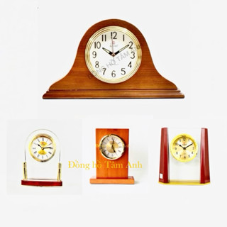 Đồng hồ để bàn, báo thức kashi chất liệu gỗ , kính sang trọng