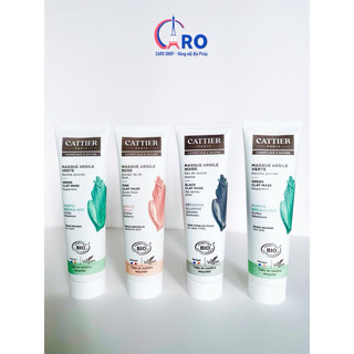 Mặt nạ đất sét Masque Argile CATTIER của Pháp Hồng, Xanh, Vàng (Da nhạy cảm, Da dầu, Da khô)