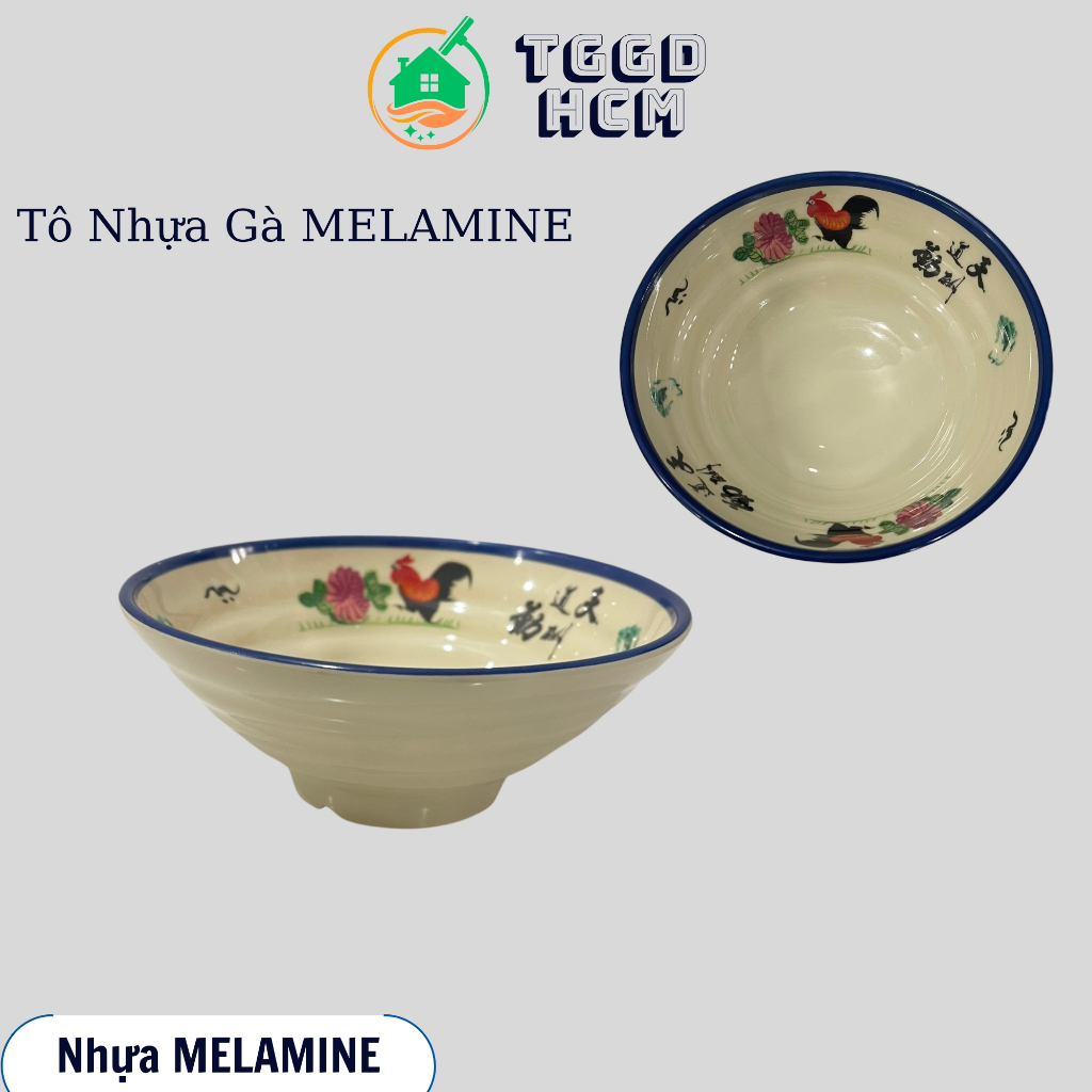 Combo 10 Tô Gà-Tô Nhựa Gà Melamine Cao Cấp-Tô Phở Nhựa Cao Cấp