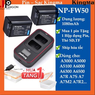  PIN SẠC ĐÔI VER 3 KINGMA THÁY THẾ CHO MÁY ẢNH SONY NP-FW50 