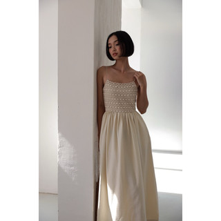 Đầm 2 dây ren móc dệt [ ẢNH THẬT ]