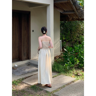Đầm 2 dây ren móc dệt [ ẢNH THẬT ]