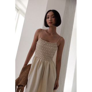 Đầm 2 dây ren móc dệt [ ẢNH THẬT ]
