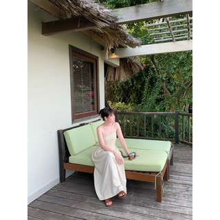 Đầm 2 dây ren móc dệt [ ẢNH THẬT ]