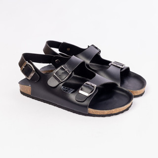 PUK02 - Sandal công sở Birken Đế Trấu BIOLINE Official Thiết Kế Unisex Hai Quai Ngang Da PU
