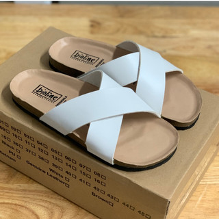 PUK03 - Dép văn phòng Birken Đế Trấu BIOLINE Official Thiết Kế Unisex Quai Chữ X Da PU Lót Chống Nước