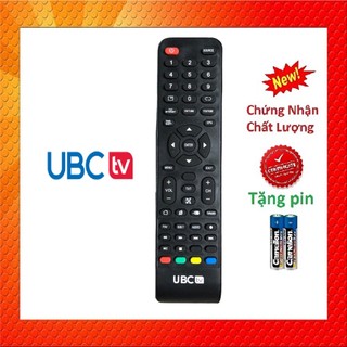 Điều khiển tivi UBC loại tốt zin theo máy - tăng kèm pin - Remote tivi UBC loại tốt lắp pin là dùng được luôn