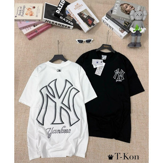 Áo thun cặp MLB NY chất cotton co dãn 4 chiều form rộng nam nữ unisex tay lỡ oversize - NAM040