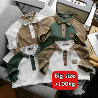 Áo polo nam phong cách Raglan big size 100kg thoải mái, áo đẹp cho bố, quà tặng bạn trai - áo thun nam có cổ TheBasic
