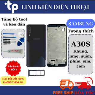 Bộ Vỏ SAMSUNG A30S ~Khung, lưng, sườn, phím, sim, cam~ ( Tặng bộ sửa , keo dán )