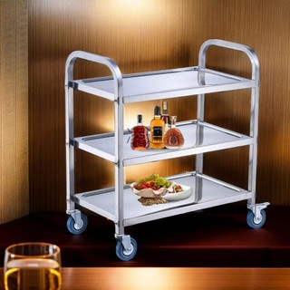 Xe đẩy thức ăn inox 3 tầng giá rẻ