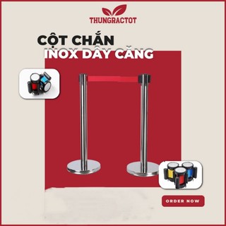 Cột chắn inox , cột chắn inox dây căng giá rẻ , trụ phân cách tạo lối đi