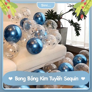 Bong Bóng Trong Suốt Kim Tuyến Sini Decor - Sequin Trang Trí Trang Trí Sinh Nhật Tiệc Tùng, Thôi Nôi