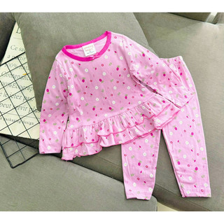 HOT - TREND bộ dài tay bèo baby doll bé gái in hình đẹp