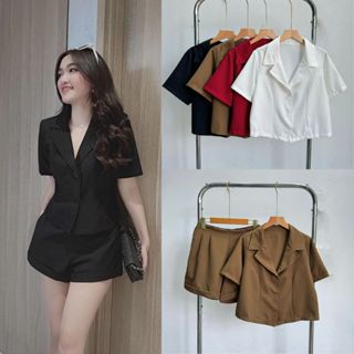 Set Vest Nữ Phối Quần Short Cạp Cao Bigsize Cotton Lạnh,Set Bộ Nữ Sang Trọng 60kg Đến 95kg SET79