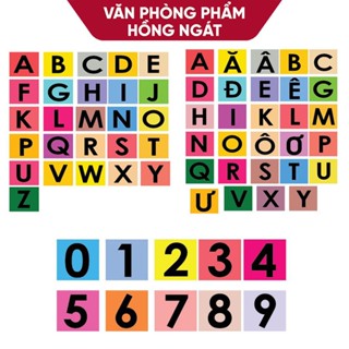 Bộ chữ cái tiếng anh, tiếng việt, bộ số, in hoa in thường có nam châm, giáo cụ dạy học của giáo viên tiểu học GC41