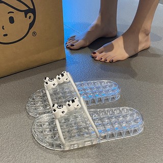 Dép Nữ Quai Trong Đính Gấu Siêu Hót