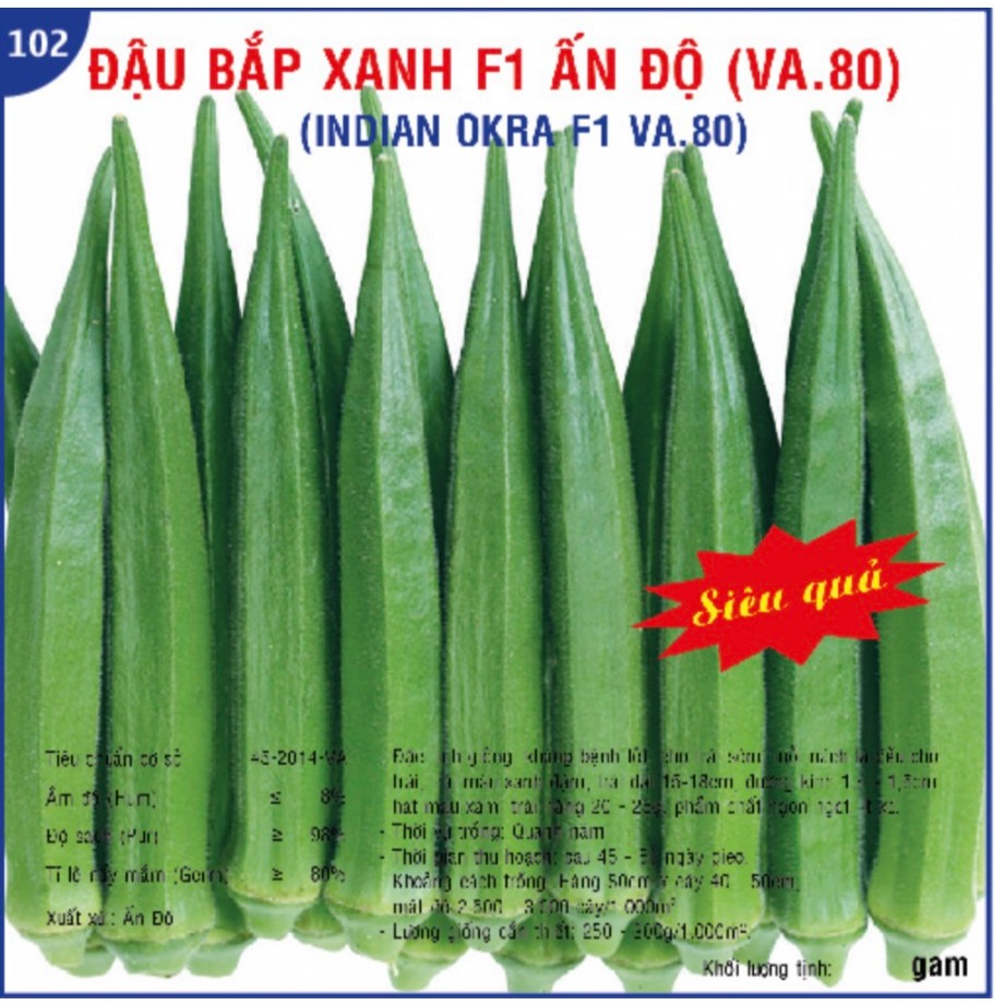 HẠT GIỐNG ĐẬU BẮP XANH